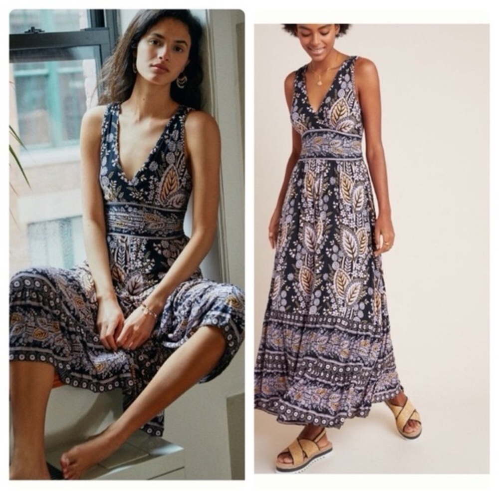Anthropology Paisley Maxi Dress XS
